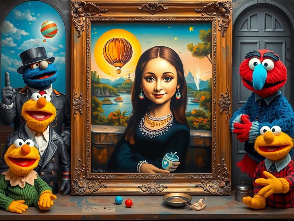 Image: Some people from Sesame Street.