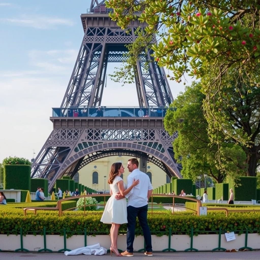 Romantic Parisian Evening with Eiffel Tower