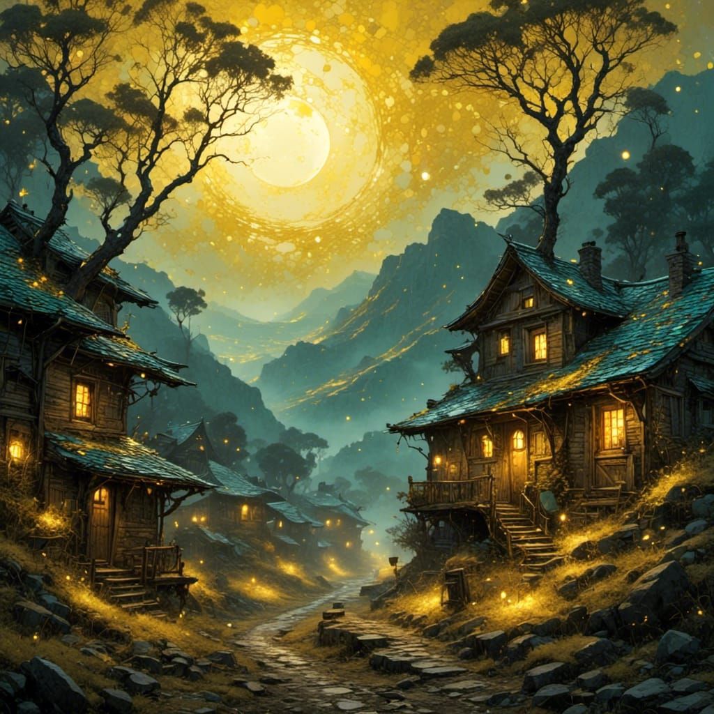 Abstract Composition with Vibrant Colors and Textures