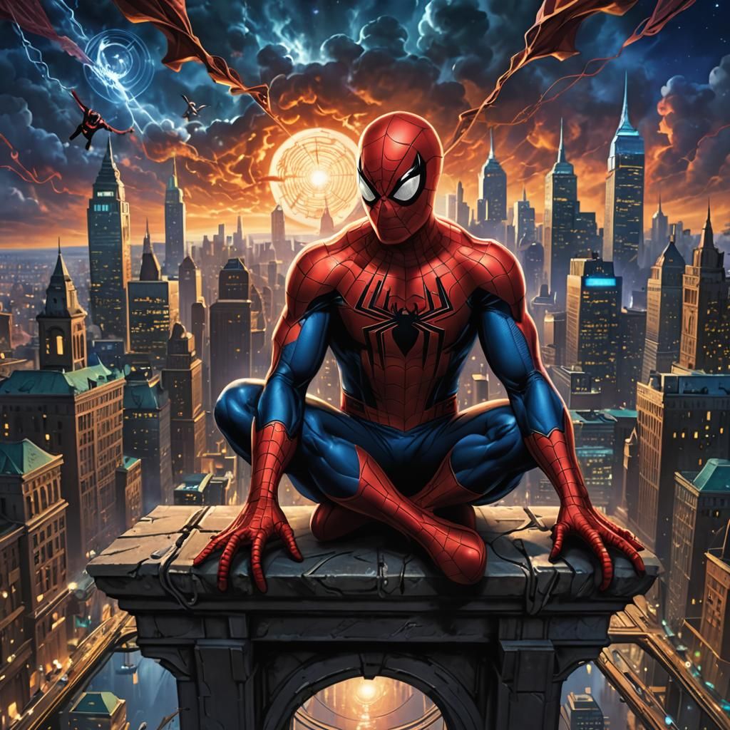 Spider-Man in Cosmic Metaverse Dreamscape