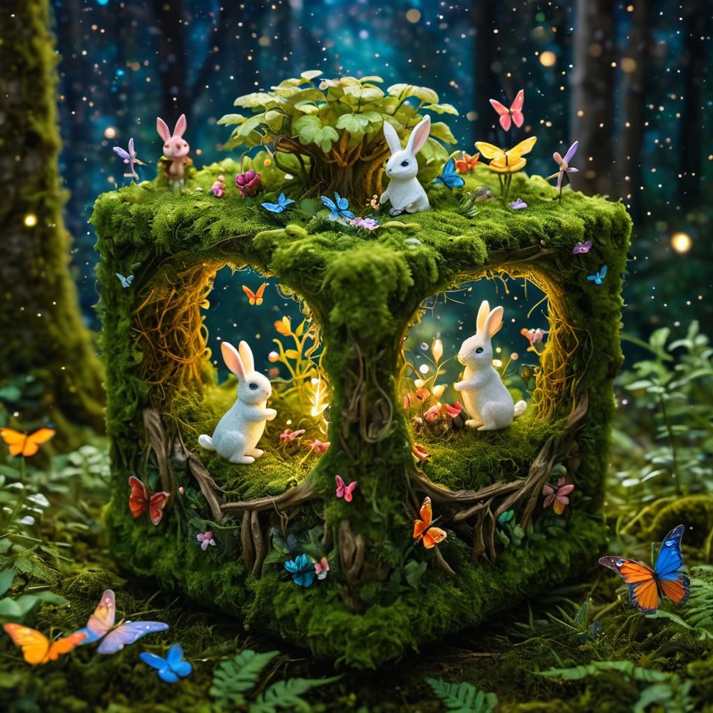 Magical Forest Wedding Inside Mossy Cube