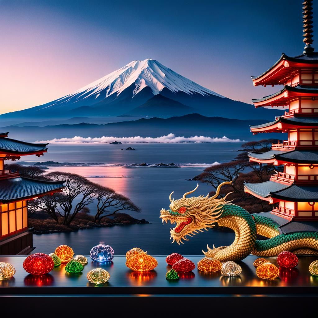 Ryūjin, Dragon God of the Sea, Hyperrealistic Portrait