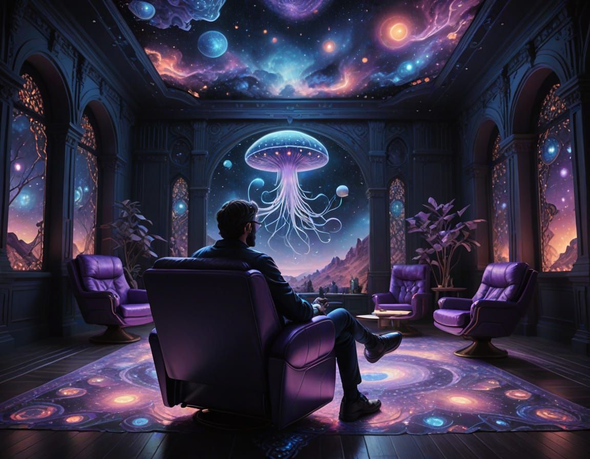 Relaxed Figure in Cosmic Cathedral