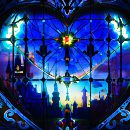 Stained Glass Kingdom Hearts Digital Painting