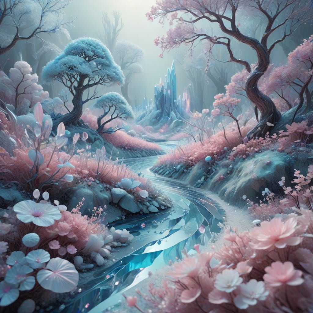 Dreamlike Ethereal Landscape in Digital Art