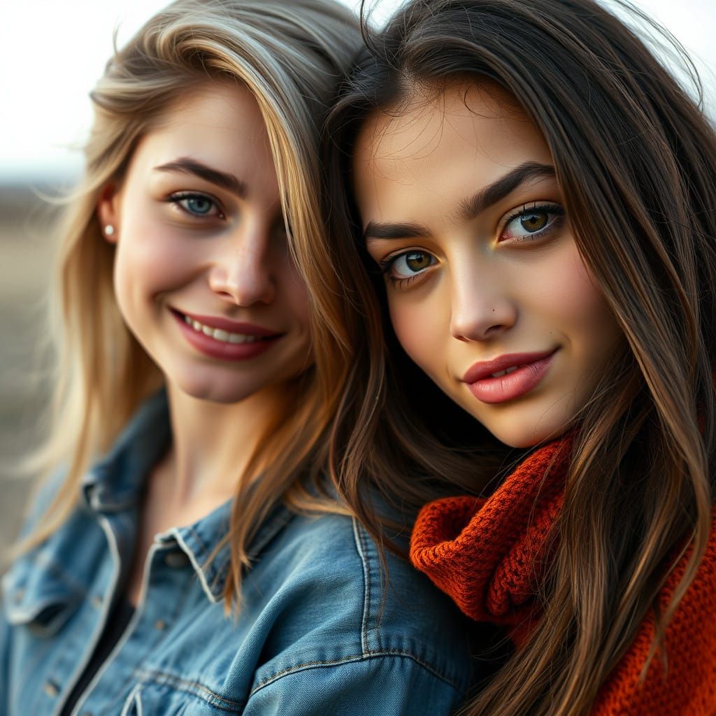 Enchanting Young Woman Close-Up in Soft Focus