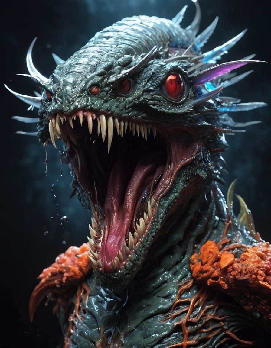 Iridescent Feathered Monster by Shintaro Kago