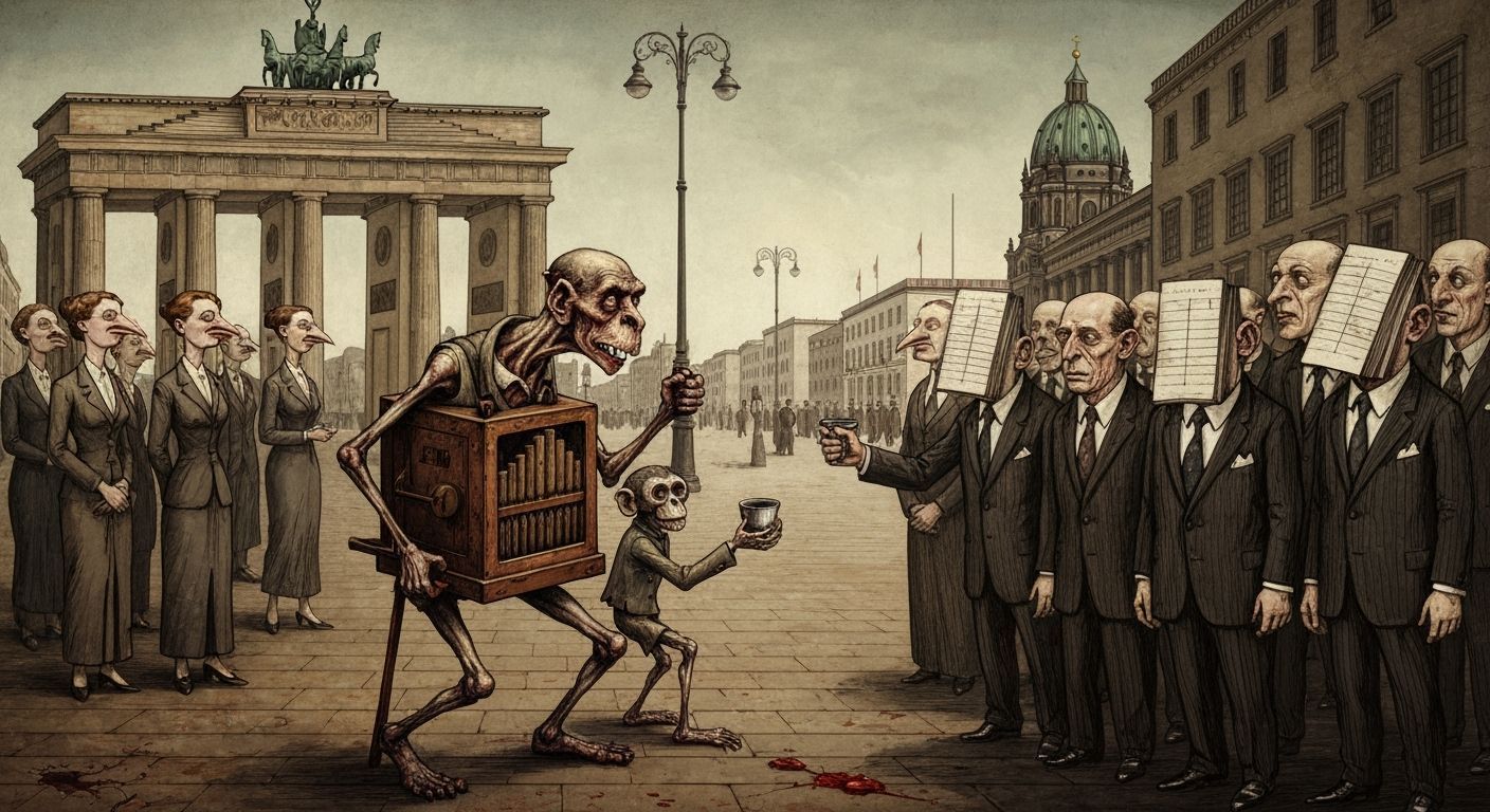 German Expressionist Dada Satire of Urban Poverty