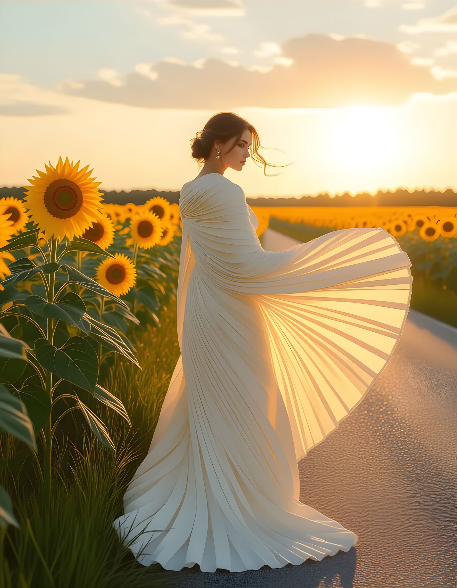 Elegant Sunflower Sunset.