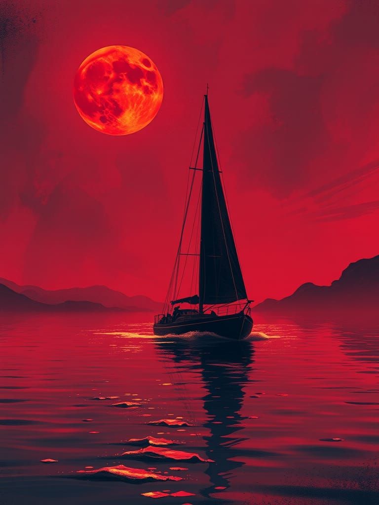 SAILING AT BLOOD MOON