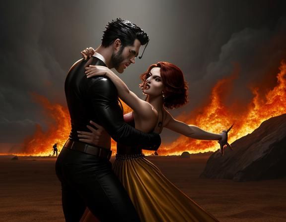 Devil's Dance: A Matte Painting