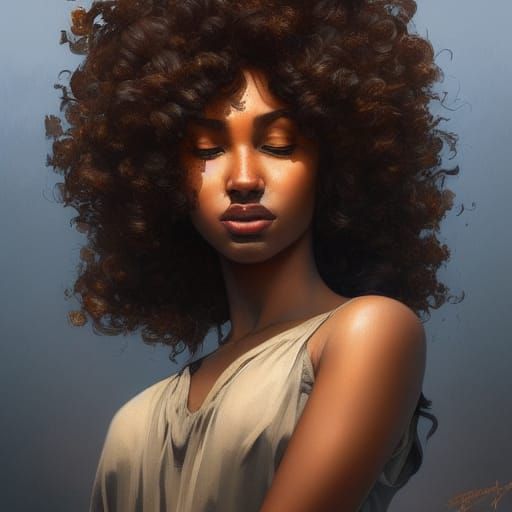 Beautiful Portrait of a Young Black Woman