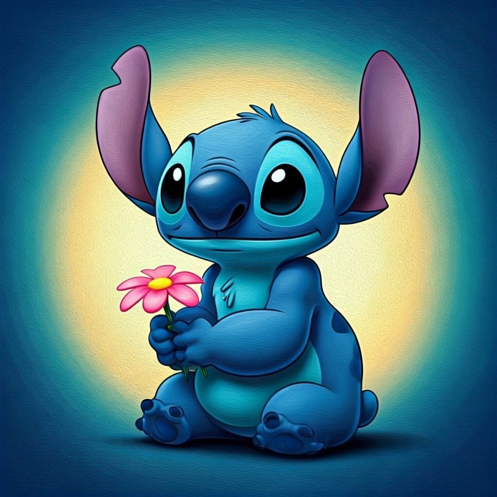 Stitch with Flower: Acrylic Painting with Vignette