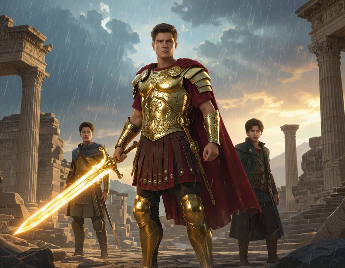 Demigod Heroes Journey Through Ancient Battlefield