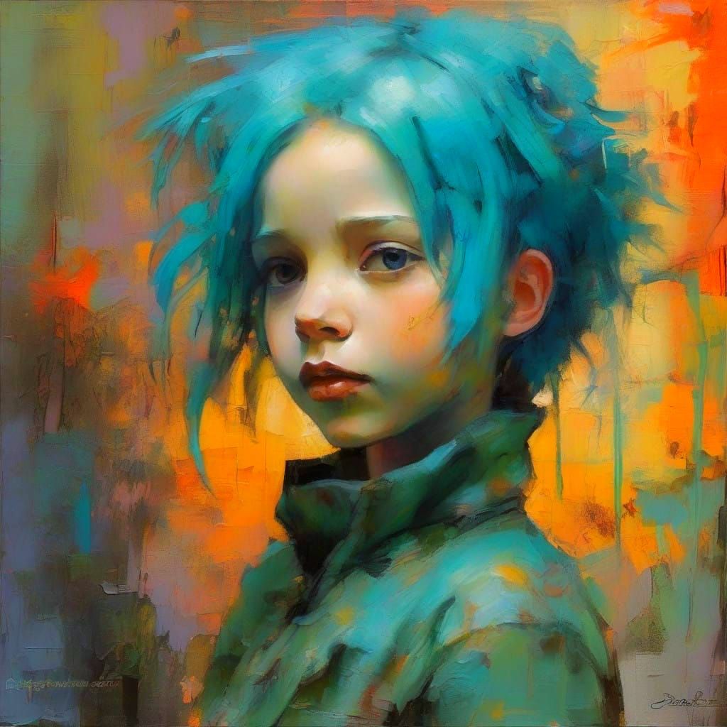 Turquoise mythical pucca