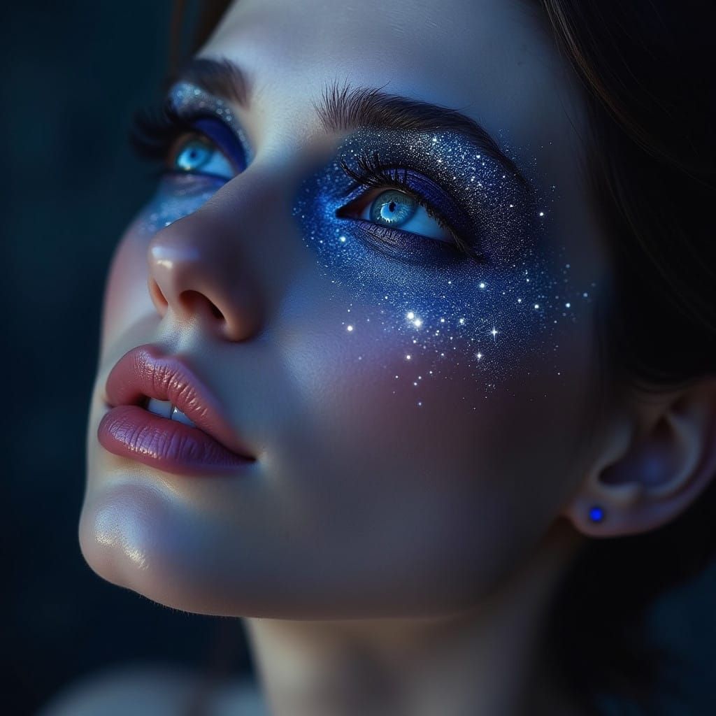 Cosmic Ebony Eyes Reflecting the Milky Way