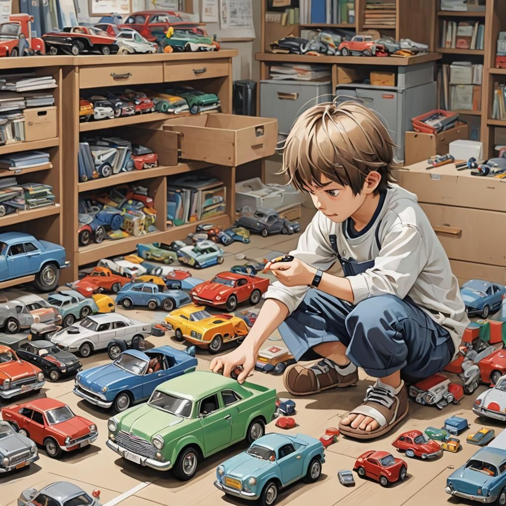 Child's Play: Anime-Style Toy Car Scene