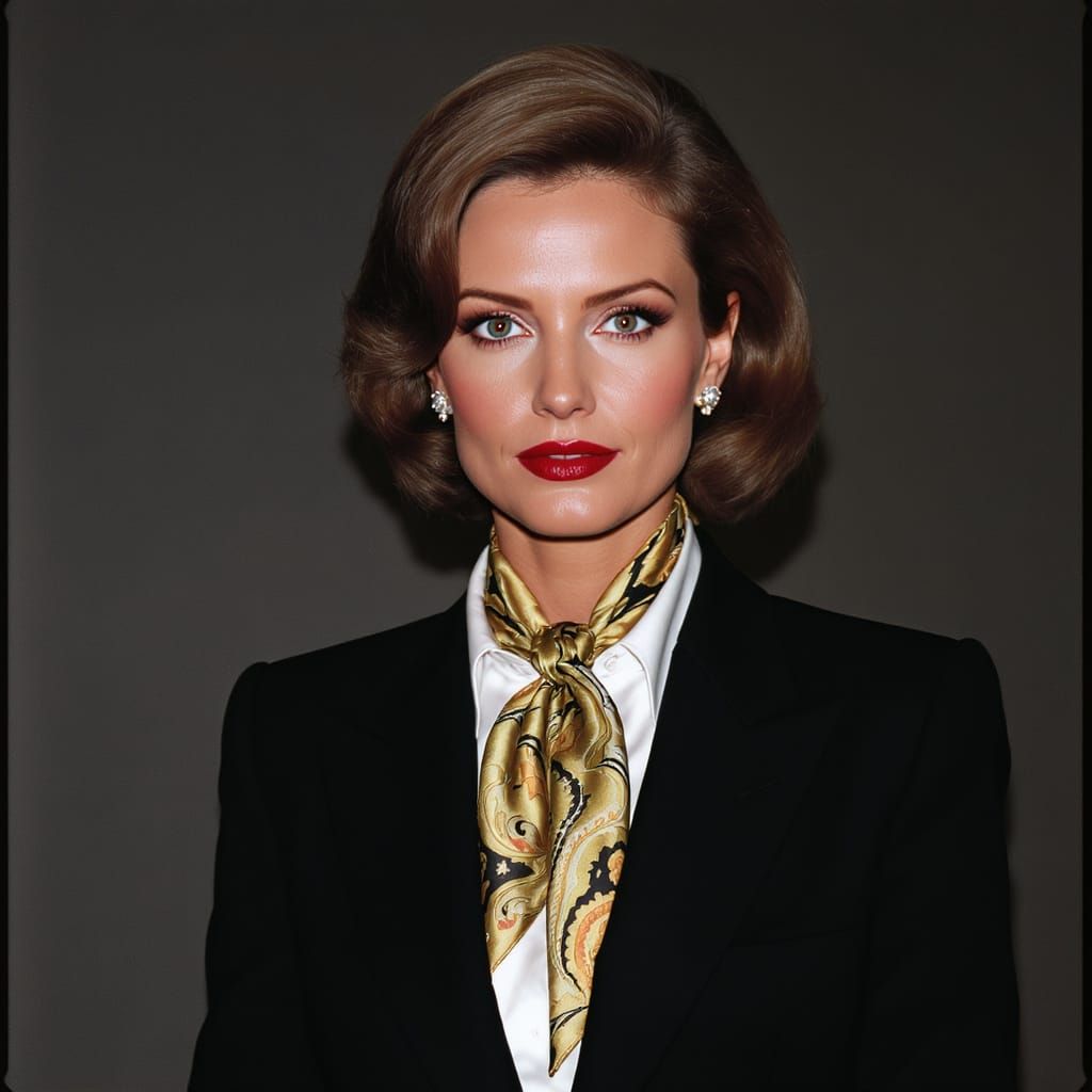 Confident Businesswoman Portrait in Studio Lighting
