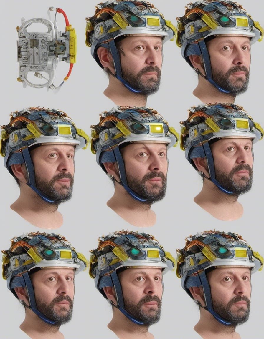 Mind-Reading Helmet with Intricate Digital Render