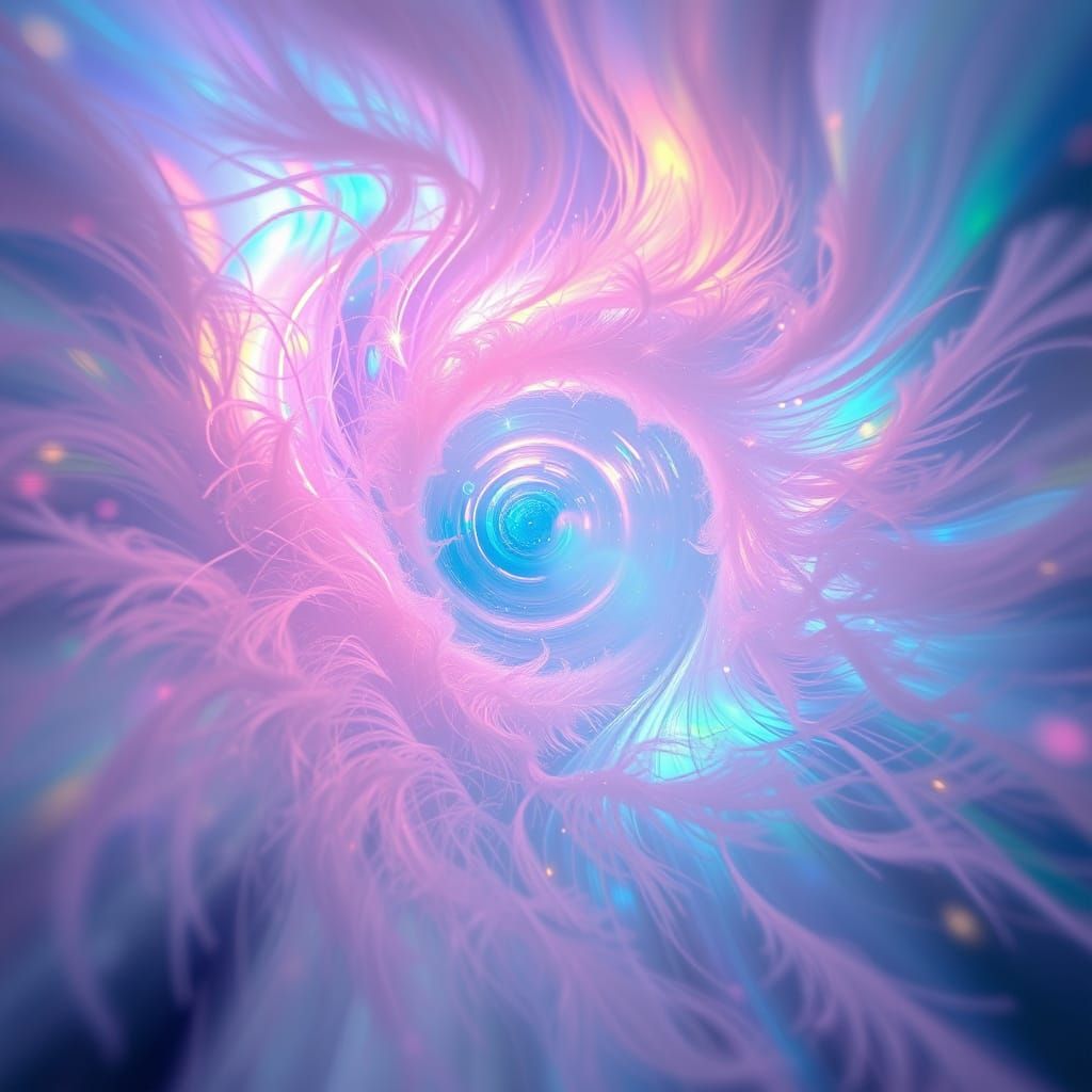 Whimsical Iridescent Aurora in Dreamlike Abstraction