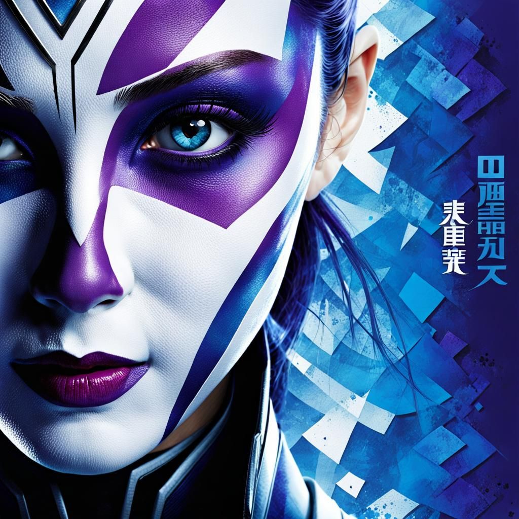 Mystique Close-Up in Chinese Ink Painting Style