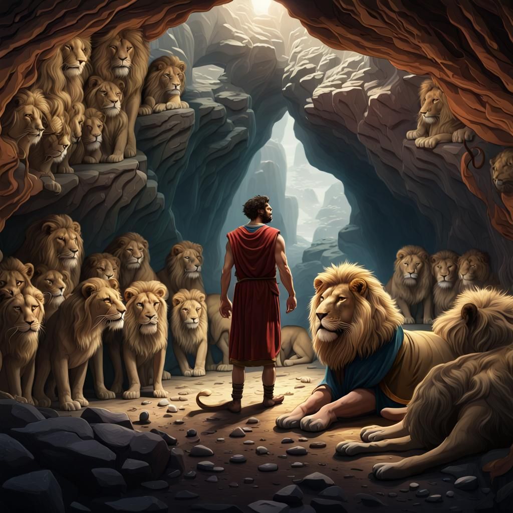 Daniel in the Lions' Den: Fantasy Concept Art