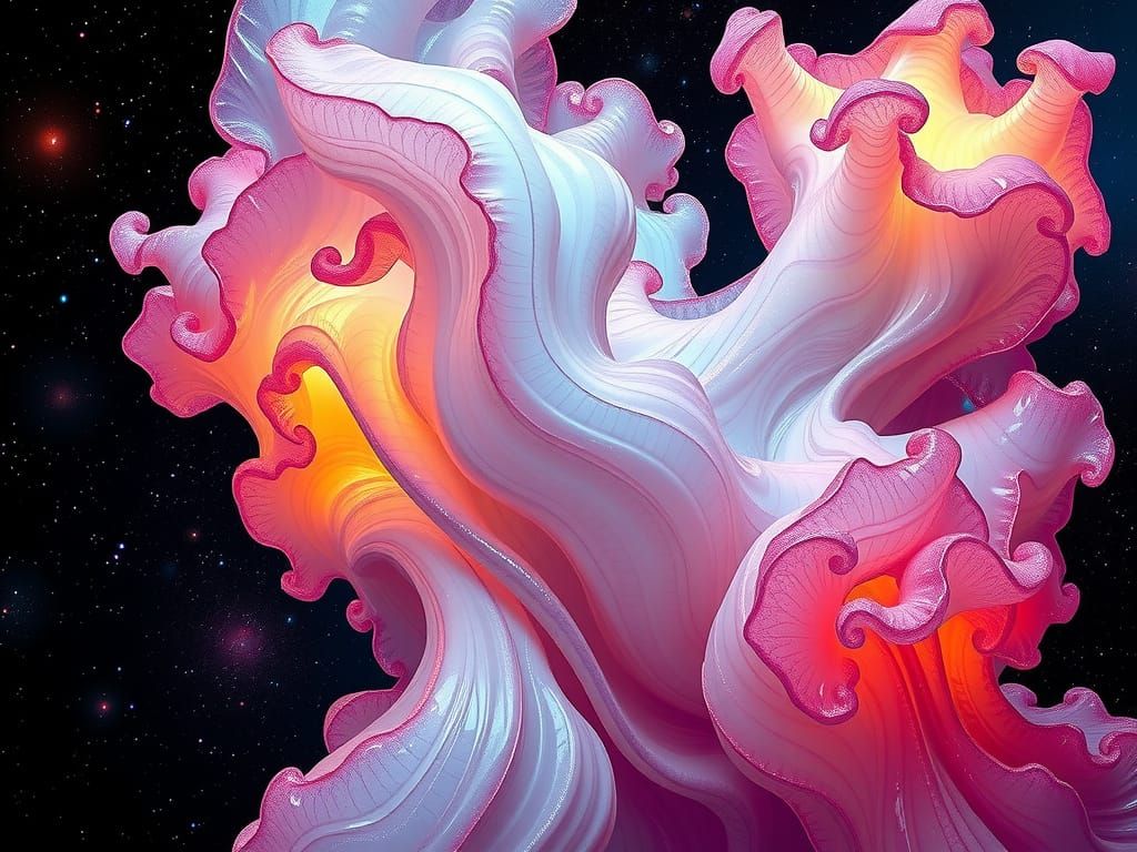 Glass Nebula in Cosmic Space Art Style