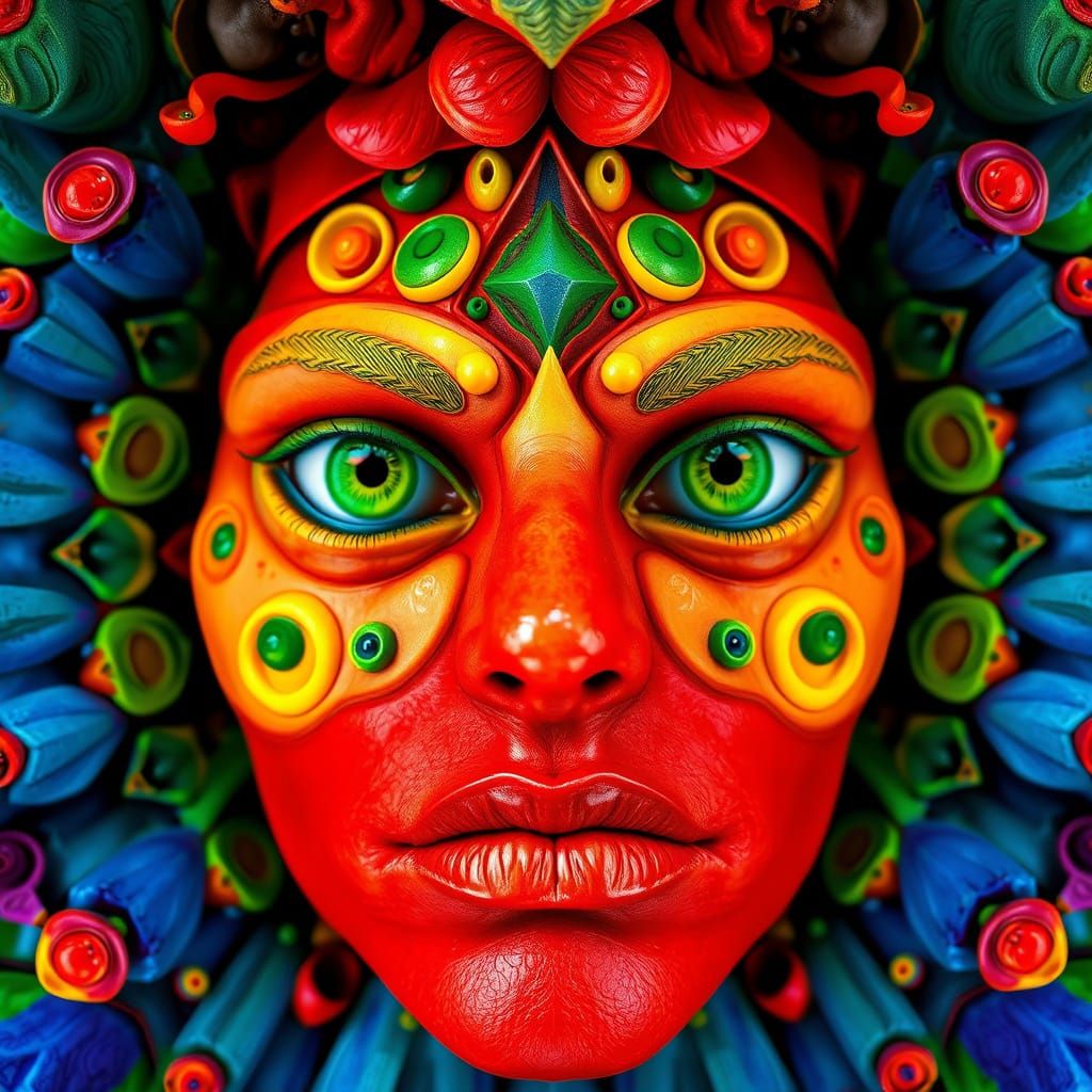 Photorealistic Geometric Design in Vivid Colors