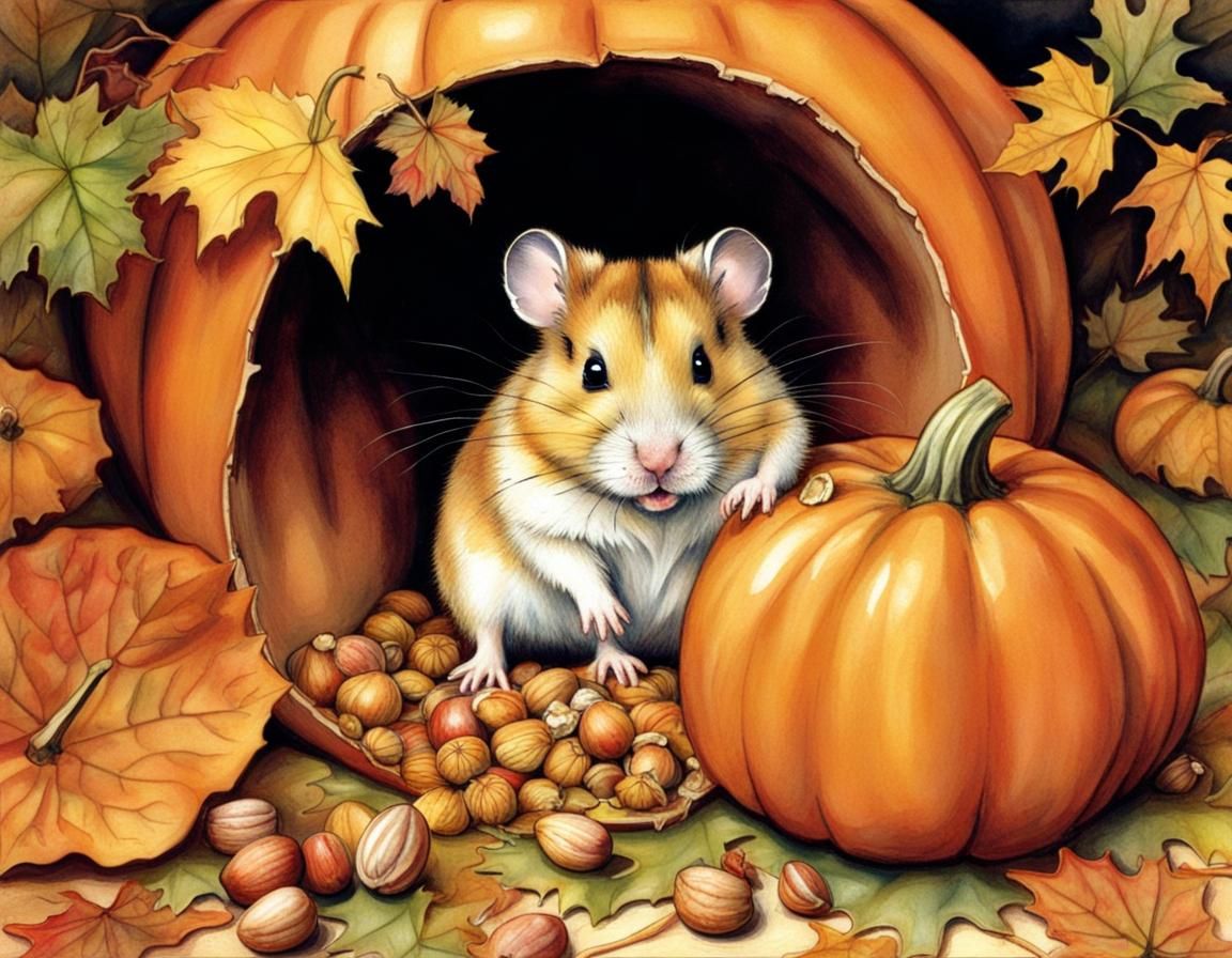 Hamster's Autumn Home: A Botanical Fairy Tale