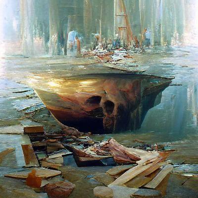Ruins Oil Painting in Gurney Style