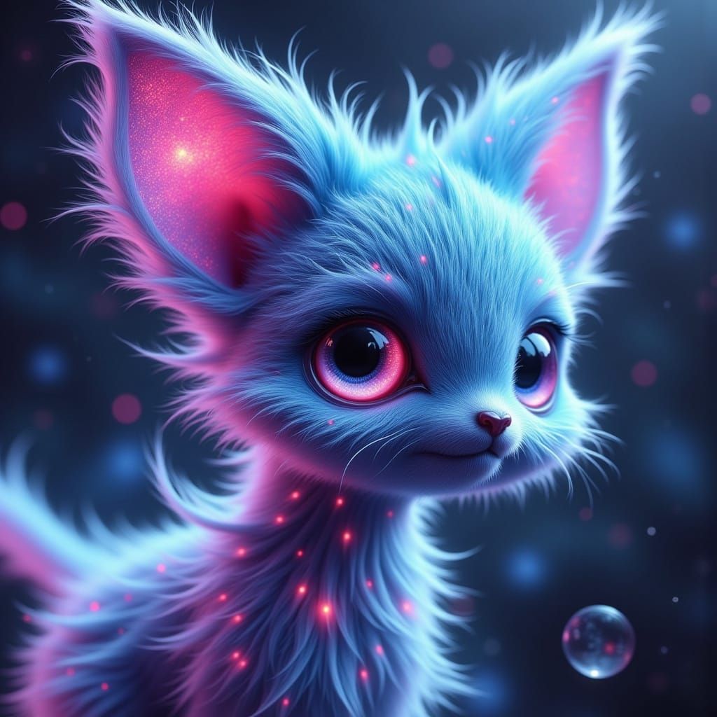 Ethereal Dreamy Animal in Futuristic Style