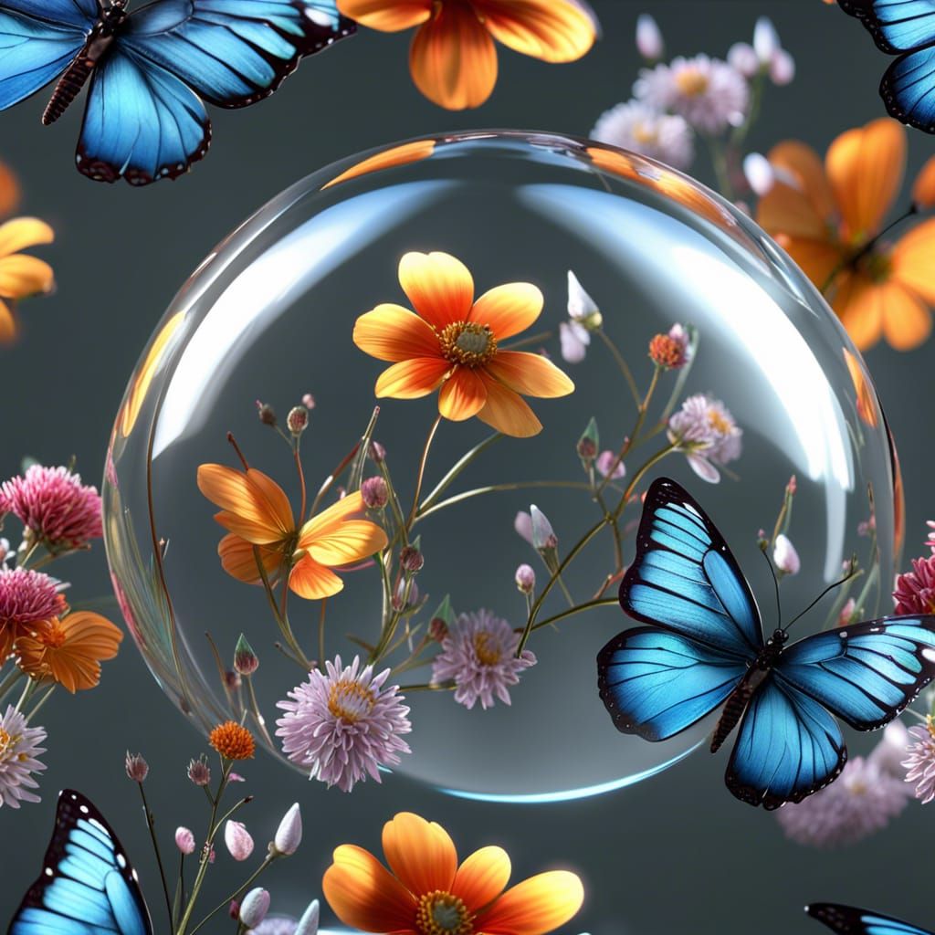 Butterflies And Flowers in a Bubble. Vol 1.5