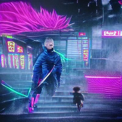 HunterxHunter in Cyberpunk 2099 Neon Style