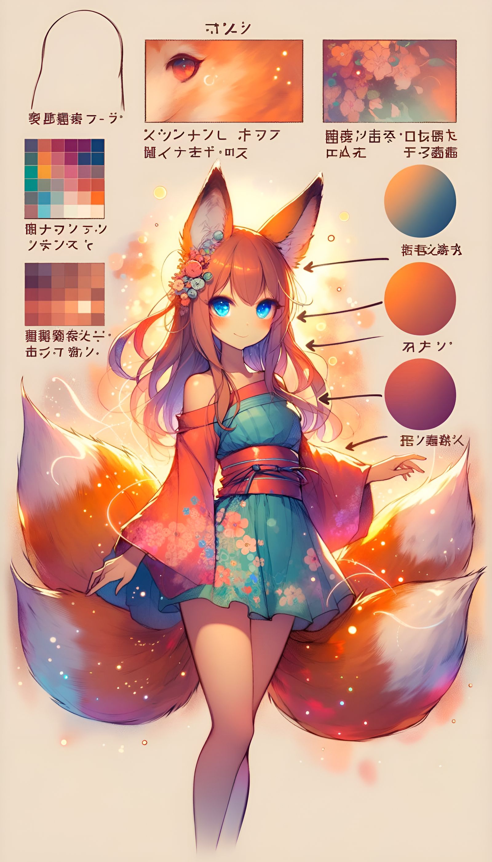 Fox-Girl Art Template