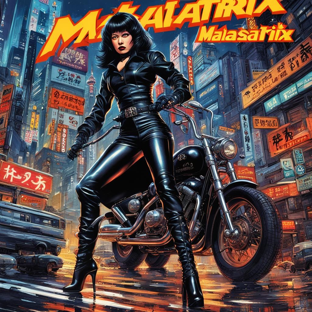 Magazine Cover: Tura Satana as Cyberpunk Terminatrix