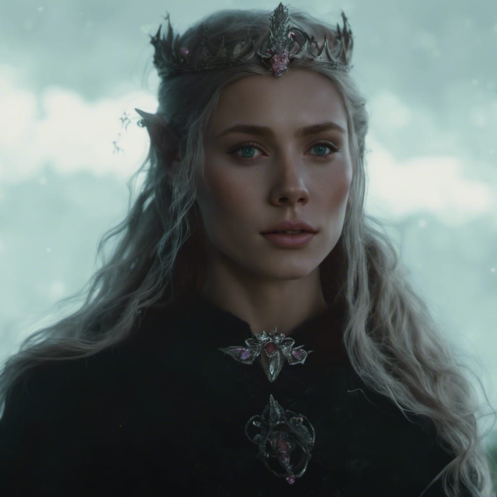 Enchanting Elf Woman with Magical Forest Aura