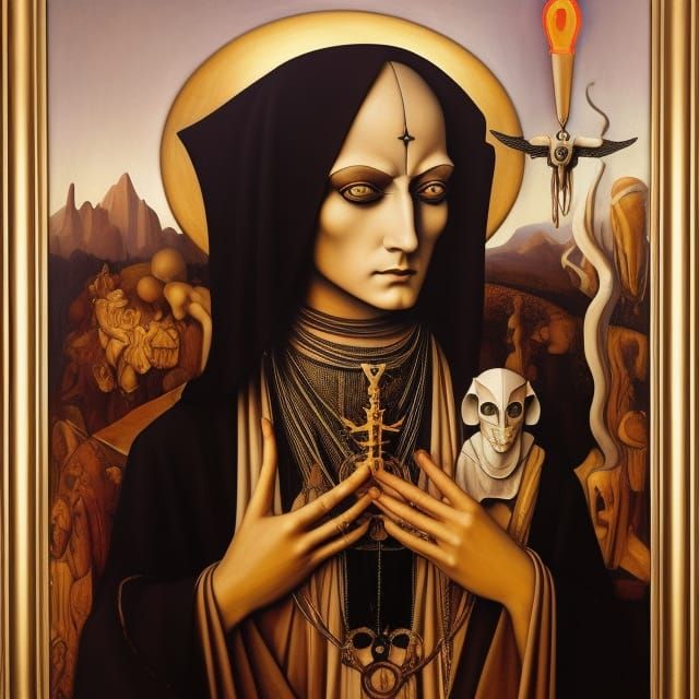 Robotic Last Supper: Renaissance Steampunk Dark Fantasy