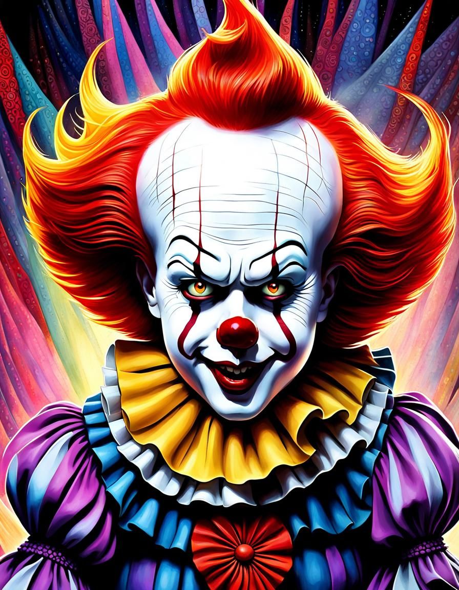 Psychedelic Pennywise Bobblehead by Zentangle, Kelly and Bur...