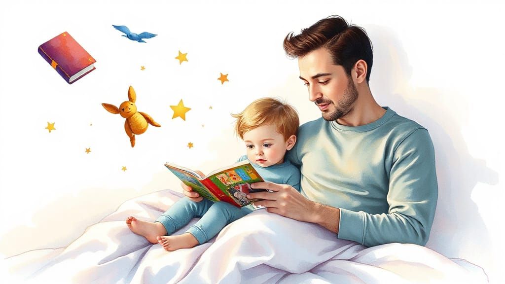 Bedtime Story in Watercolor Style