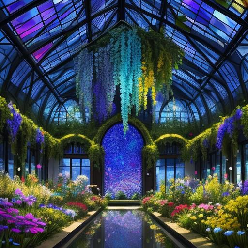Dichroic Glass Garden: A Stunning Flower