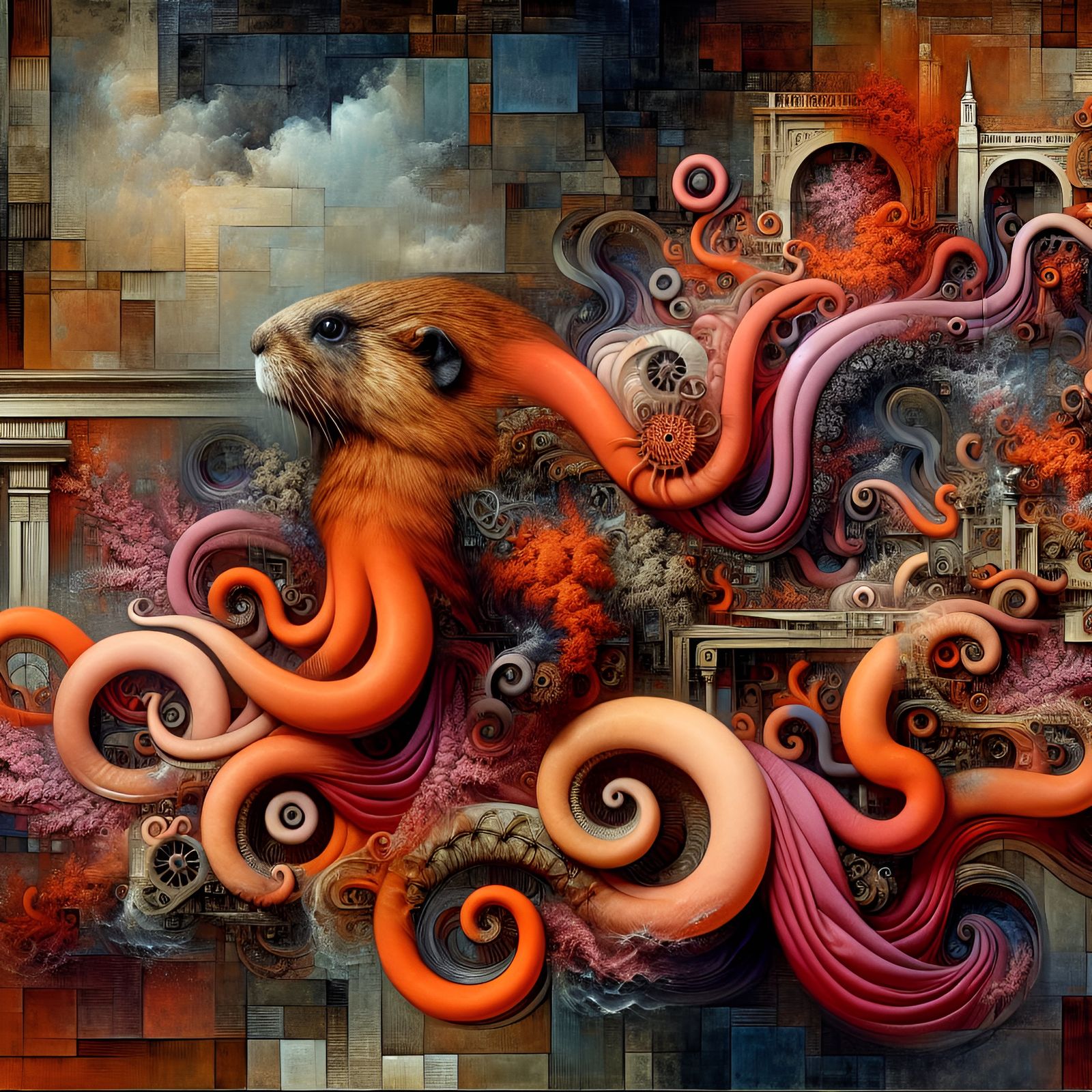 Octopus and beaver became indistinguishable over time, such was their deep interest in each other