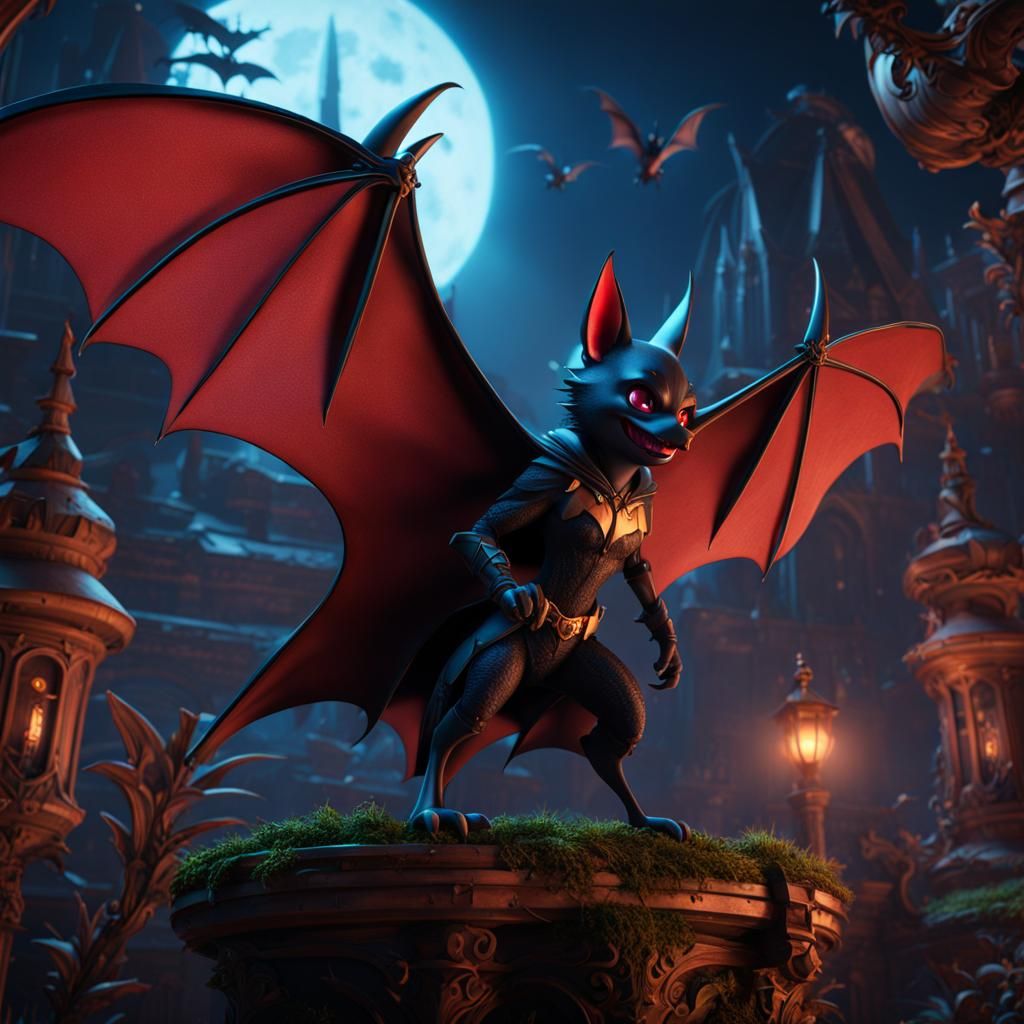 Rouge The Bat: Detailed Matte Painting