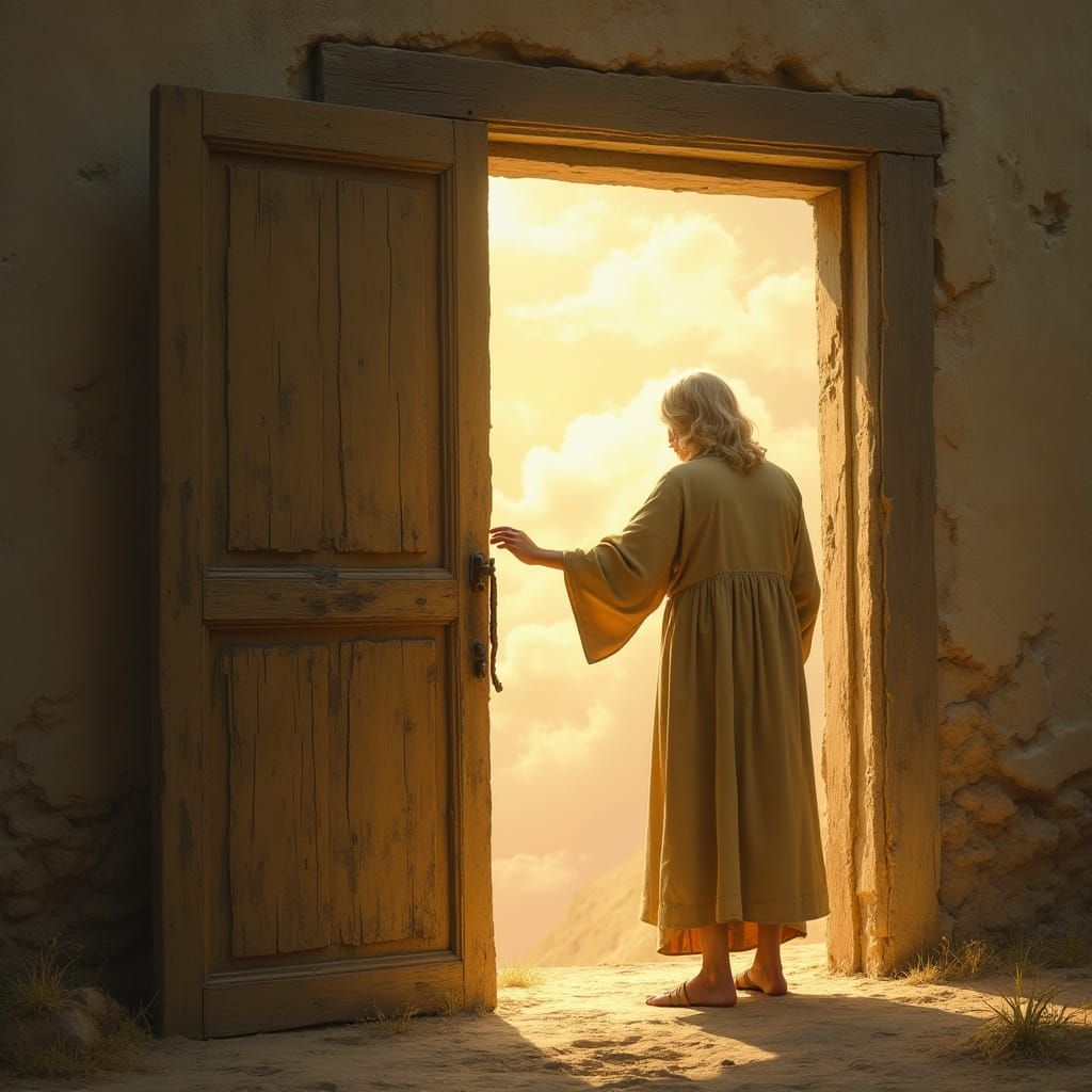 Heavenly Doorway: A Radiant Scene of Hope