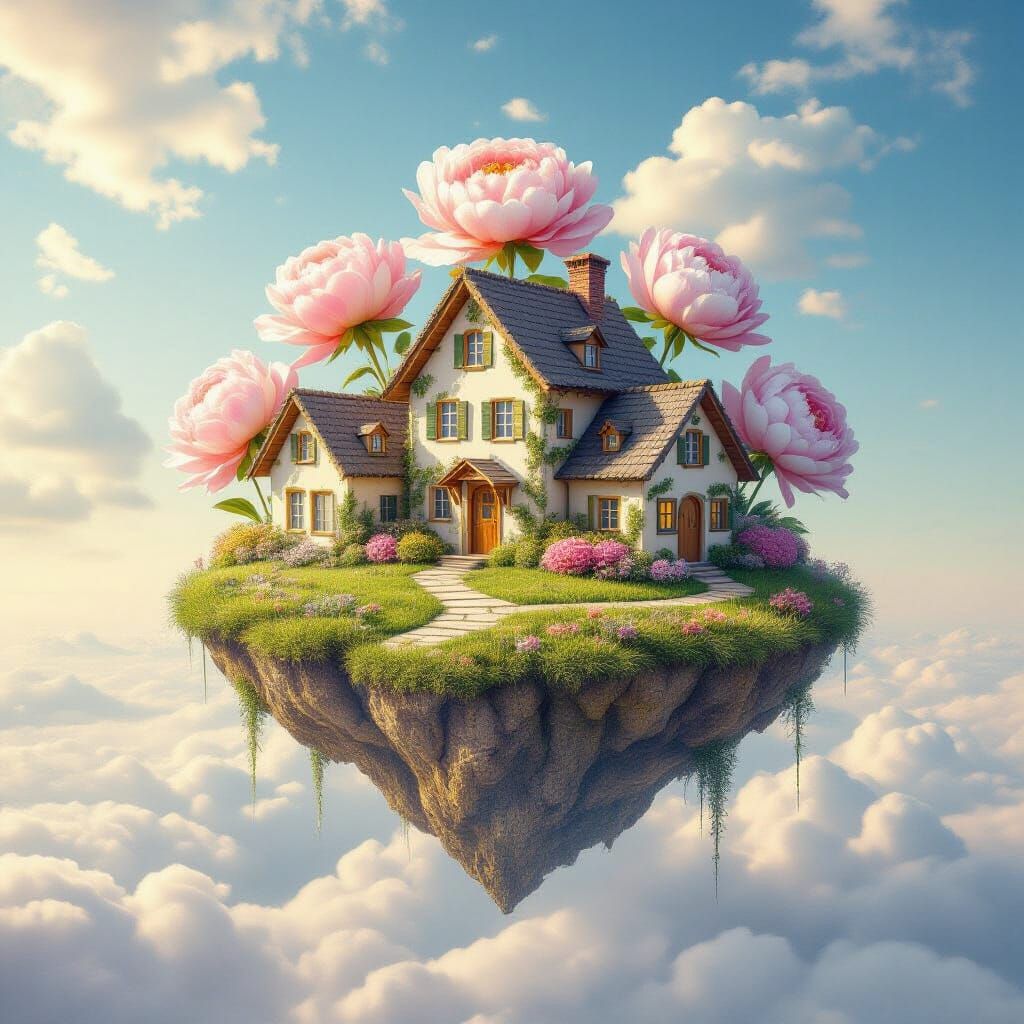 Dreamy Floating Island Home of Peonies