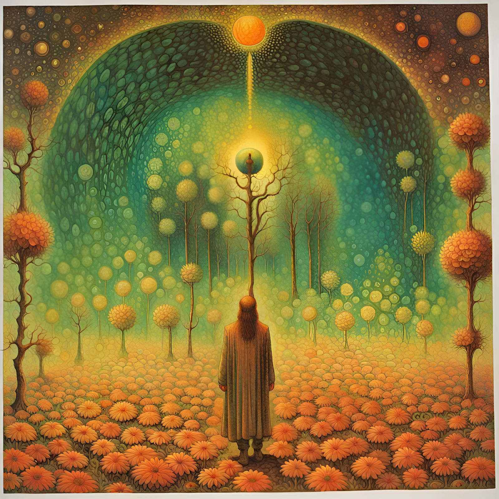 Beksiński-Inspired Abstract Landscape