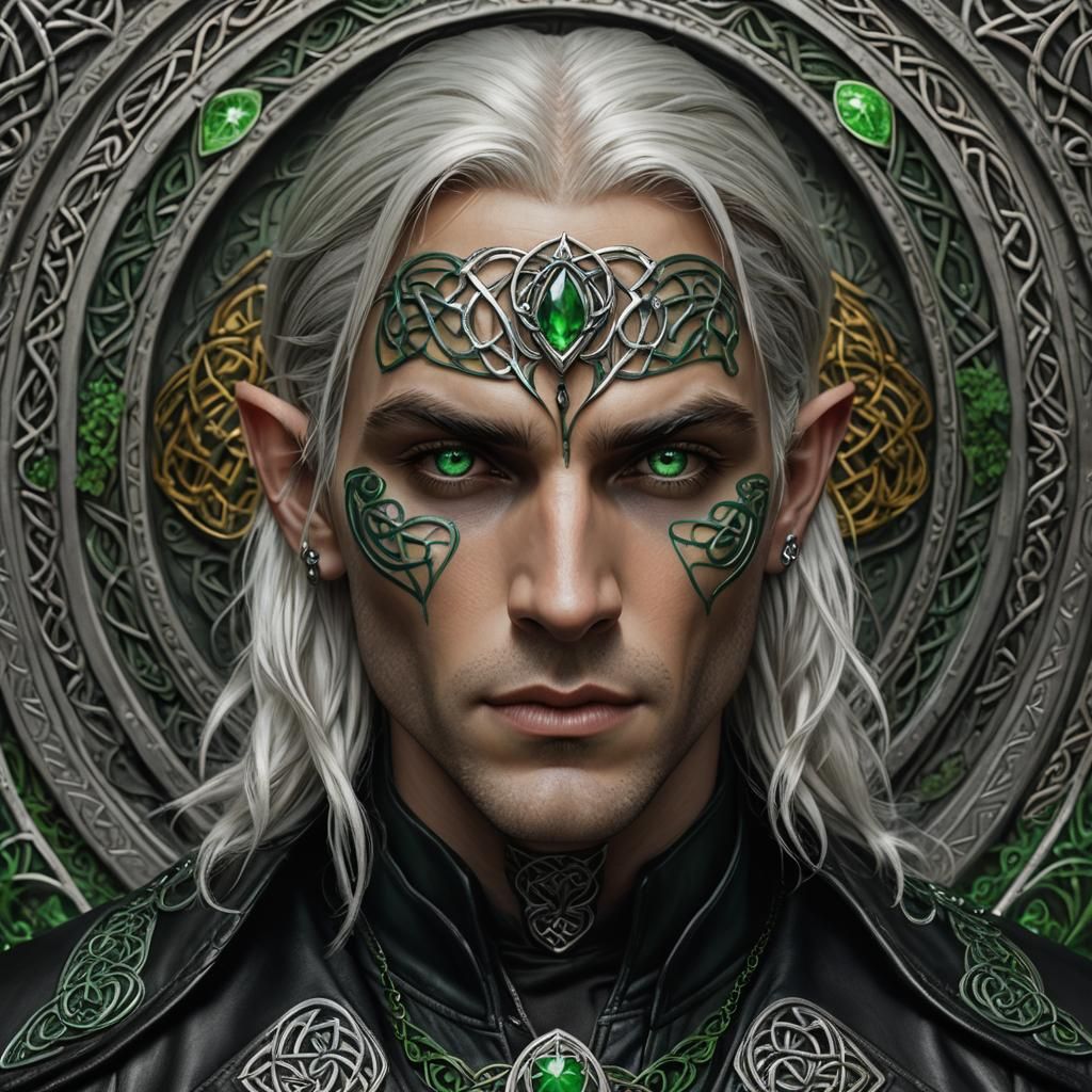 Photorealistic Drow-Leprechaun Hybrid Portrait