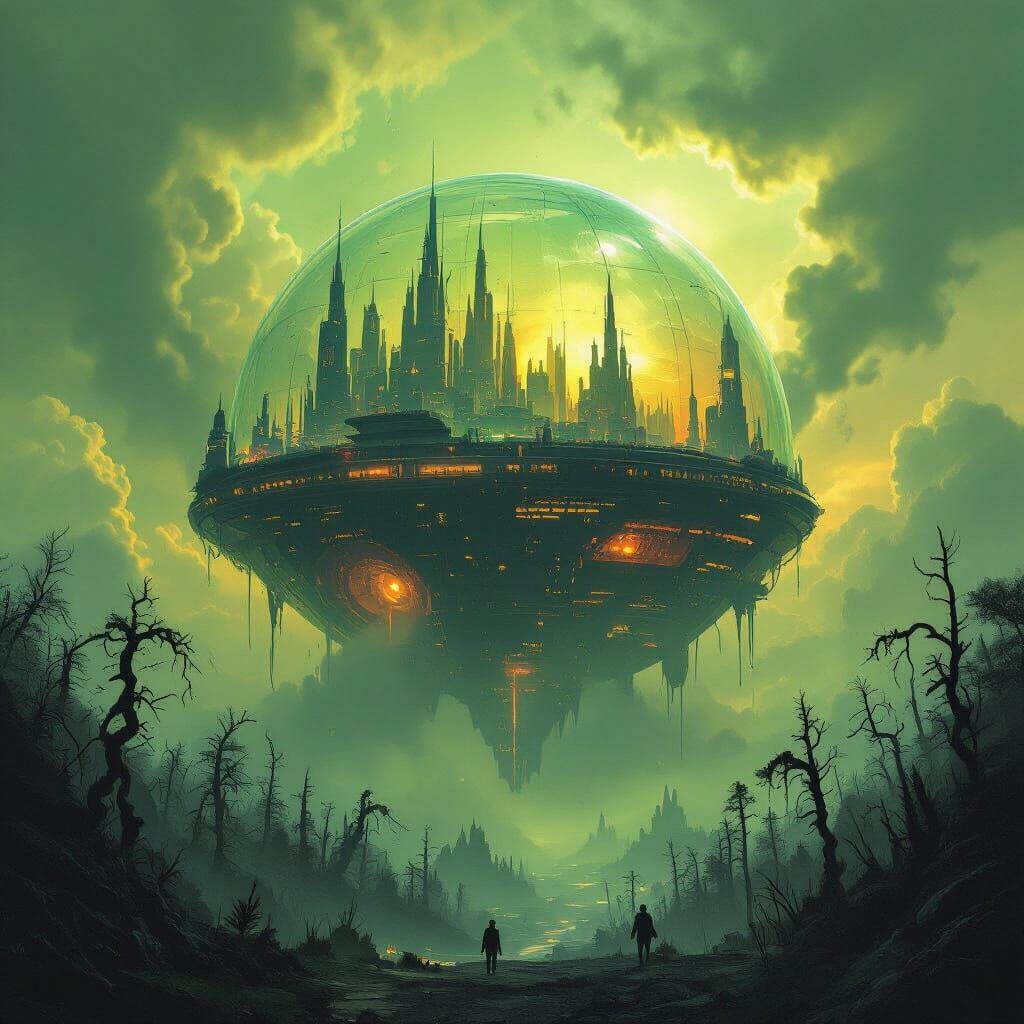 Dystopian Mobile City on a Poisoned Planet