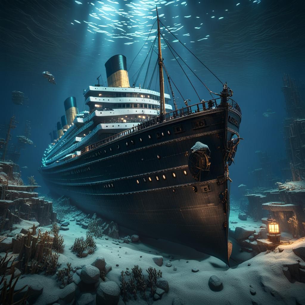 Sunken Titanic: 3D Game Cinematic Rendering
