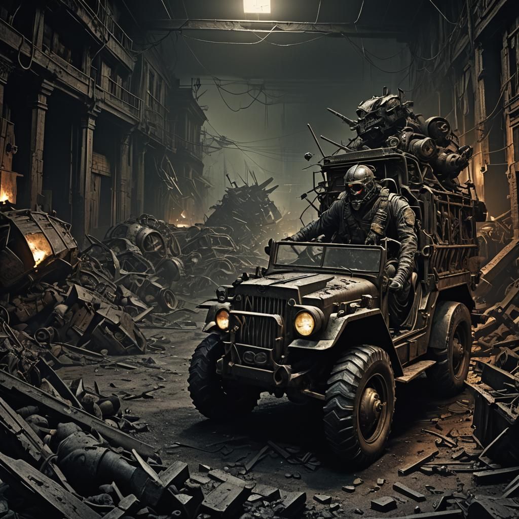 Trevor Phillips in Armored Car Crusher: Doré-Inspired Horror