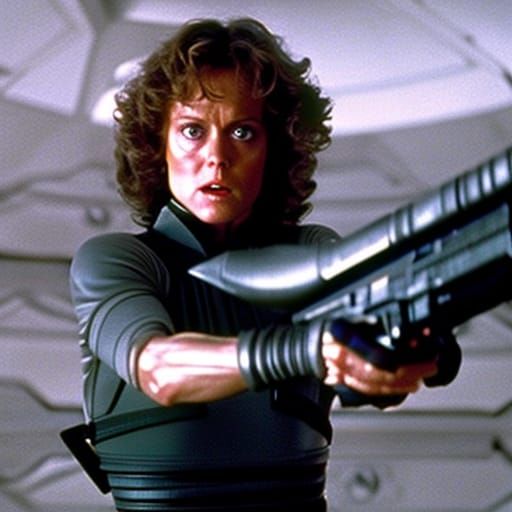 Ripley's Showdown with the Xenomorph: A Cinematic Scene